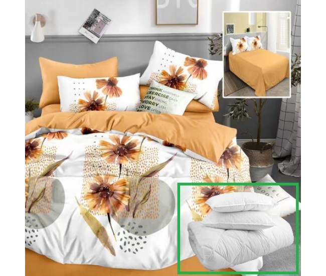 Pachet promo lenjerie pat finet 6 piese + 2 perne + pilota (m374)